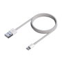 Aisens Cable Lightning a USB 2.0, 0,5m, Blanco